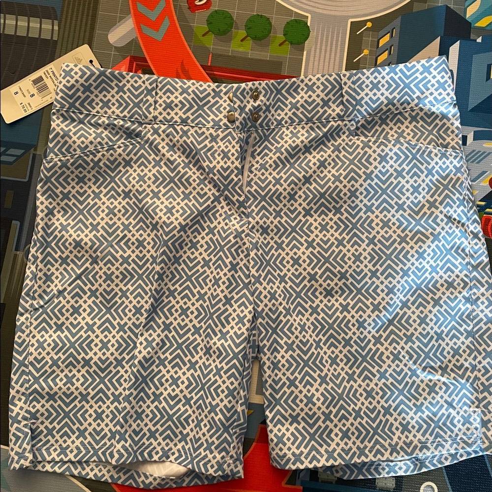 Adidas 7” shorts blue&white size:8 🏌️‍♀️⛳️